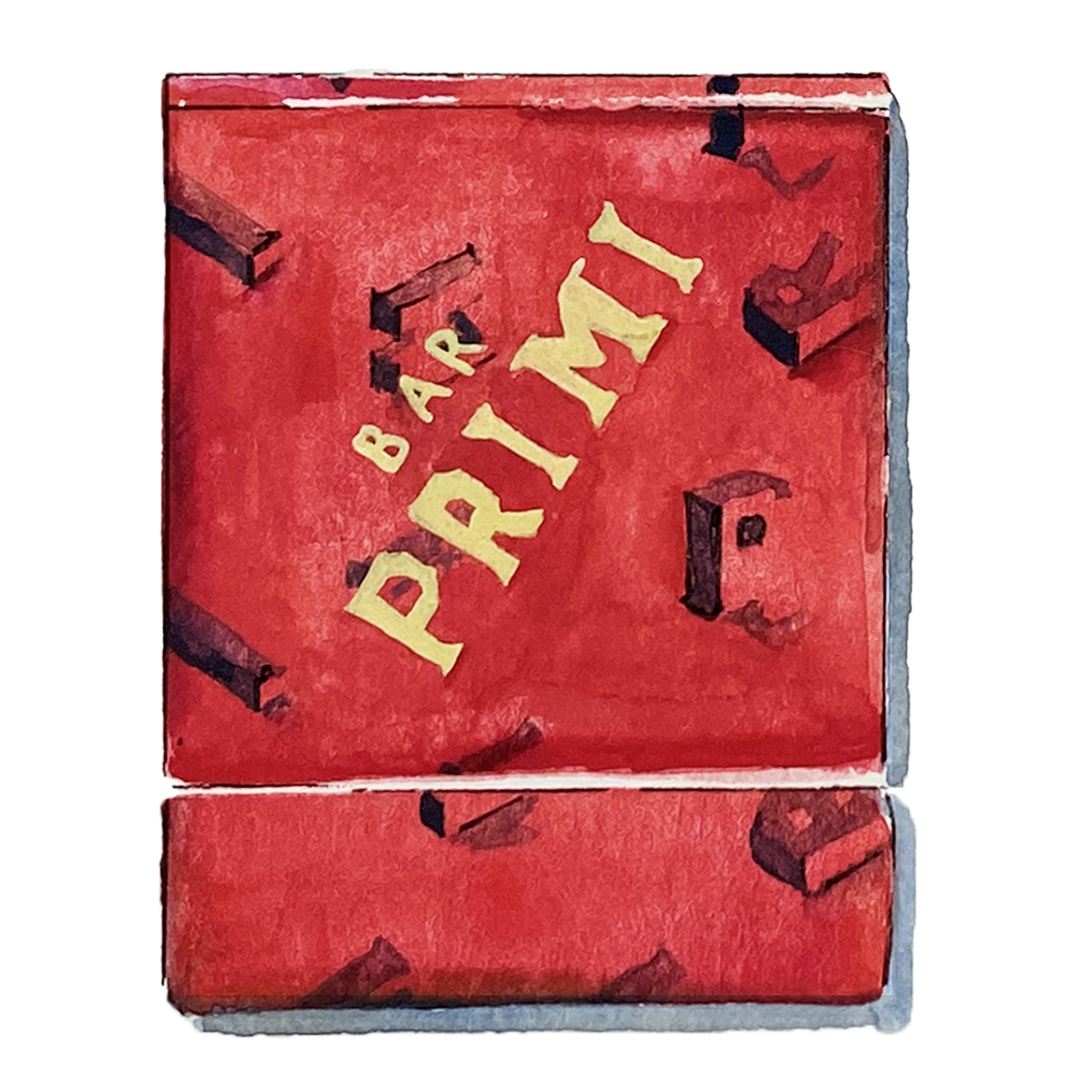 Bar Primi, hand-painted matchbook